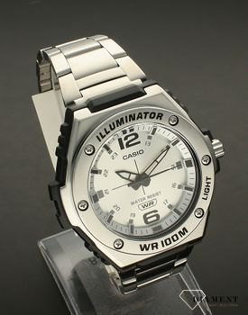Zegarek męski Casio Sport MWA-100HD-7AVEF. Bardzo duża wodoszczelność - na poziomie 100m (10ATM) oznacza, że zegarek bez obaw może być zanurzany w wodzie np. podczas kąpieli czy pływania. Zegarek męski Casio Sport (3).jpg