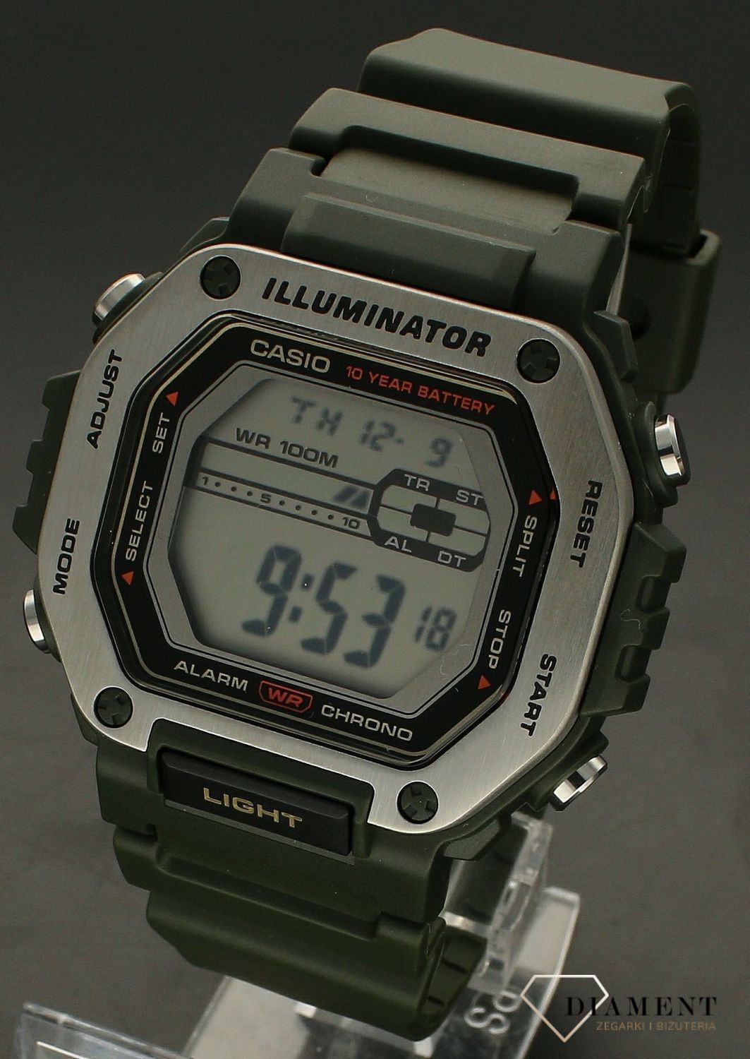 Zegarek męski Casio MWD-110H-3AVEF. Męski zegarek sportowy. Zegarek sportowy męski Casio. Męski zegarek Casio. Zegarek z wyświetlaczem. Zegarek sportowy Casio idealny na prezent dla mężczyzny..jpg