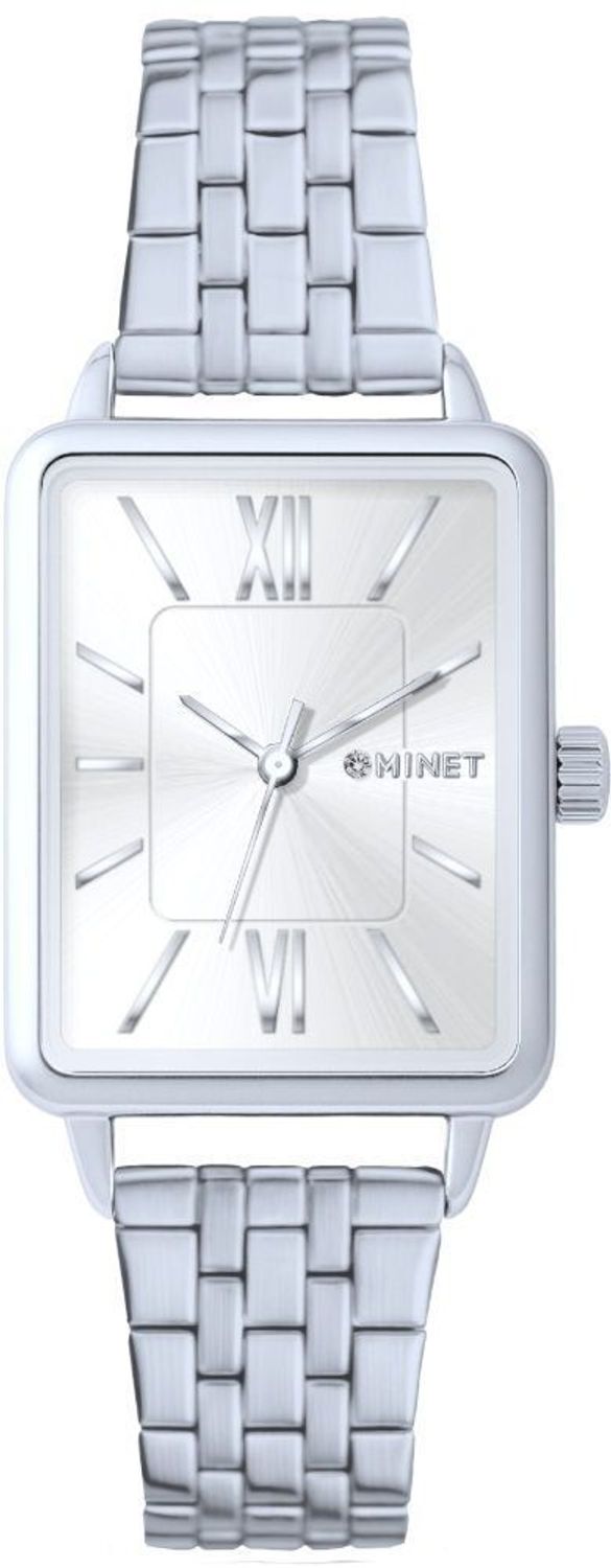 Odkryj MINET Siena – elegancki srebrny zegarek damski z kwadratową kopertą i mechanizmem Citizen Miyota. Idealny do codziennego noszenia i na prezent.1.jpg