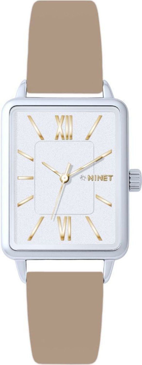 Zegarek MINET Siena MWL5417 – Damski zegarek srebrny z beżowym skórzanym paskiem.jpg