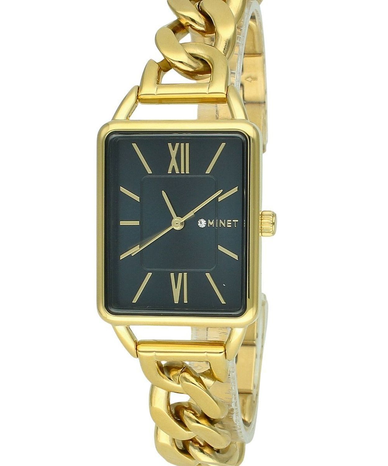 Zegarek damski Minet MWL5424 – złoty prostokątny na bransolecie grafit.jpg