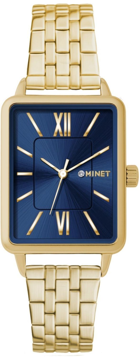 Odkryj MINET Siena – elegancki złoty zegarek damski z kwadratową kopertą i mechanizmem Citizen Miyota. Idealny do codziennego noszenia i na prezent.1.jpg