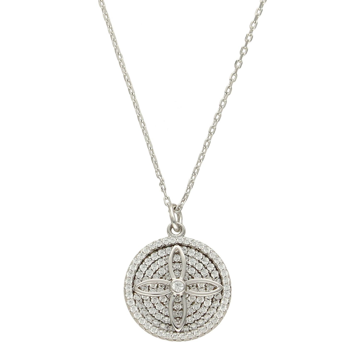 Naszyjnik srebrny kwiatek z cyrkonią Dall'Acqua NYB283092.jpg