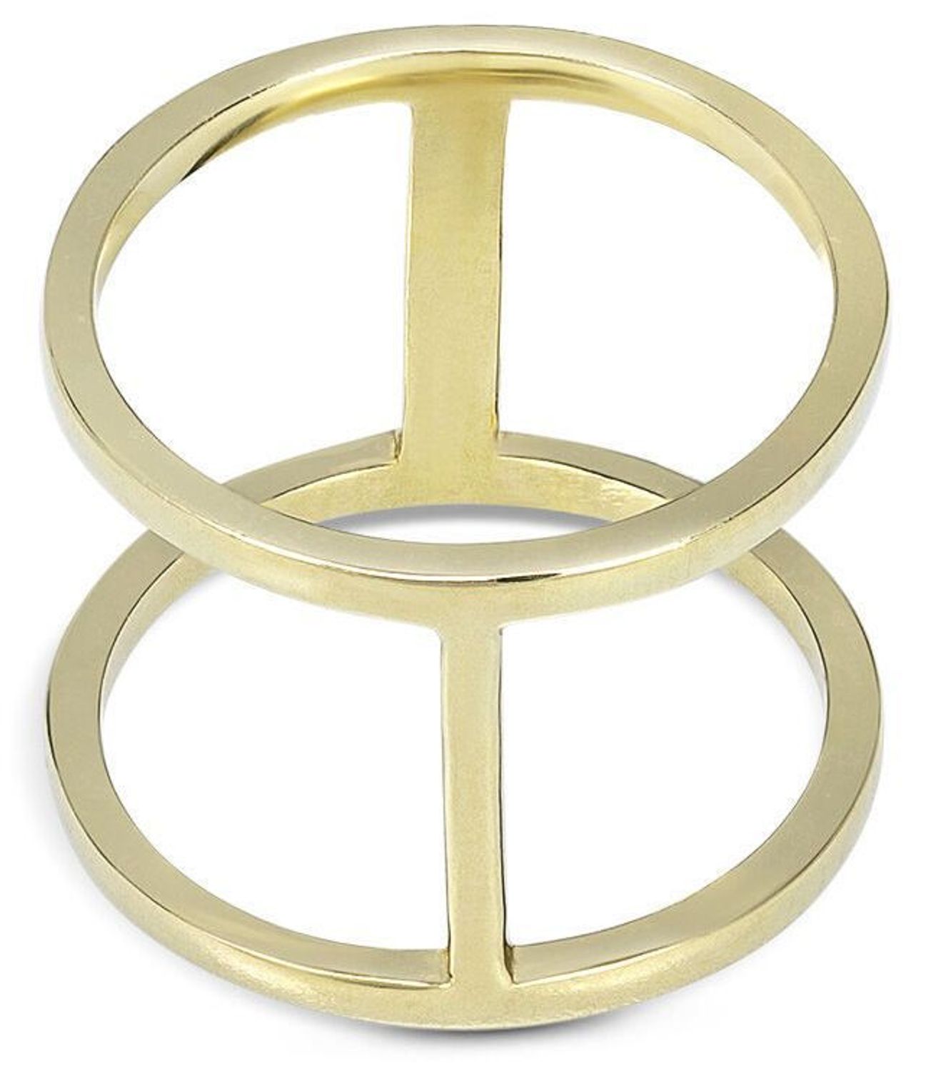 Złoty szeroki pierścionek Wyraz nowoczesności N00-EA11412. Modny, szeroki pierścionek. Nowoczesna biżuteria na dłoni przyciąga uwagę (3).jpg