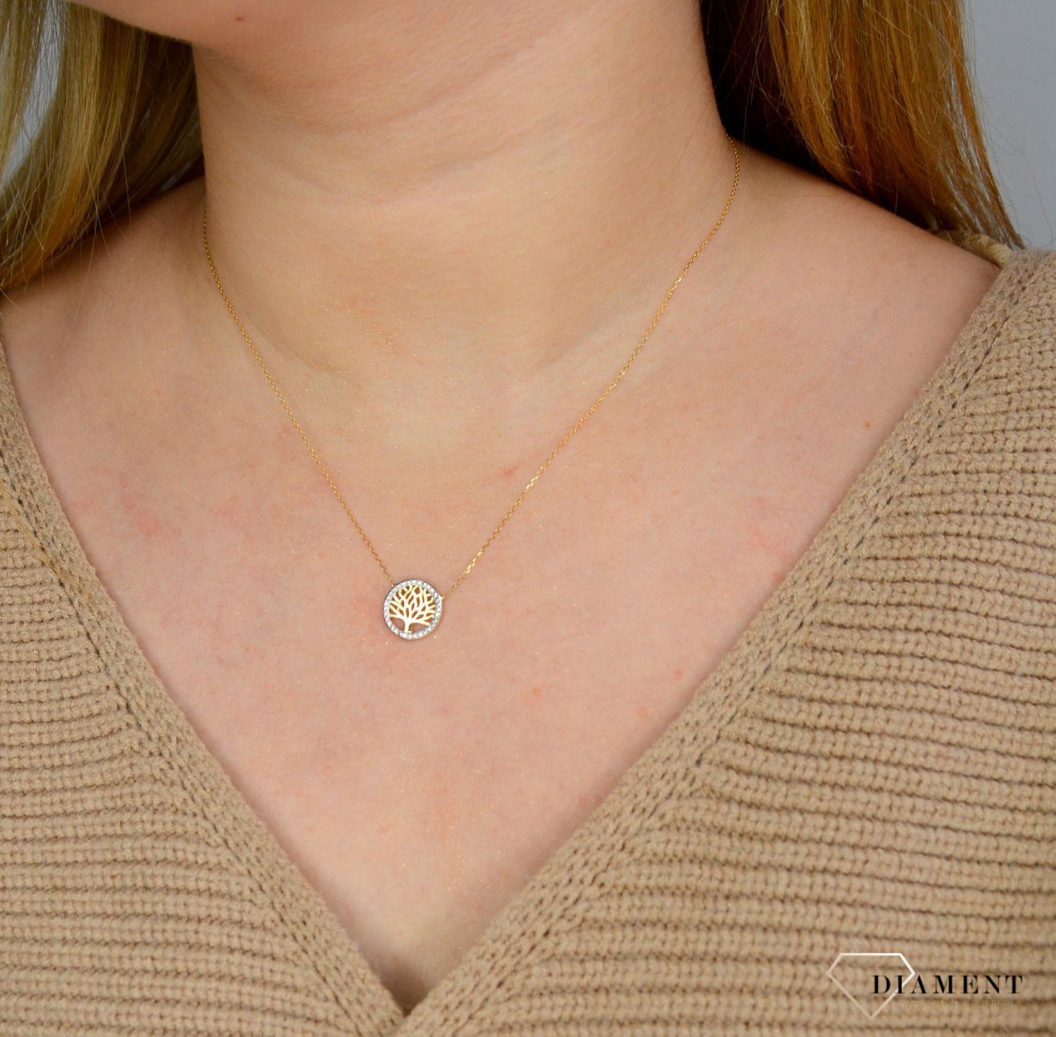 Złoty naszyjnik z brylantami 0,01ct4 N06639YC.jpg