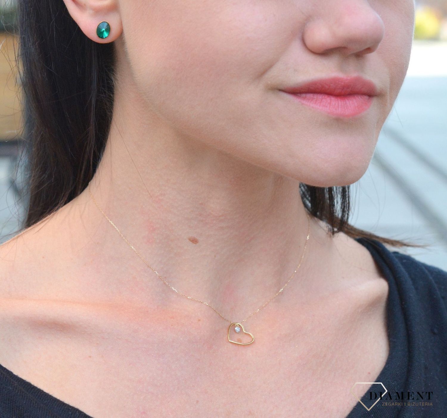 Złoty naszyjnik DIAMENT 'Miłosne serduszko z diamentami' 08094N002-G1Q1.jpg