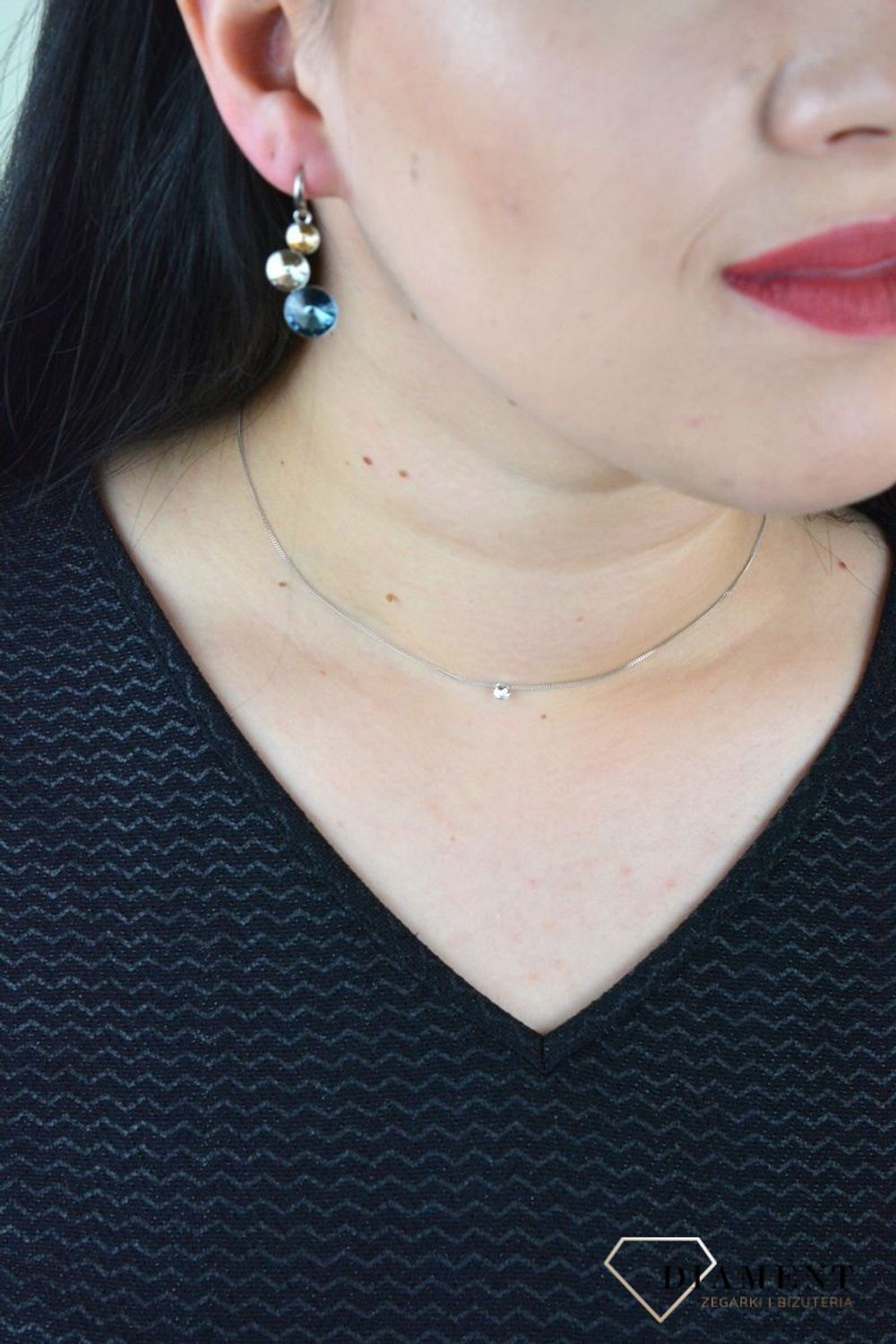 Naszyjnik srebrny Spark z Kryształem Swarovski Crystal N1088PP31C-S.jpeg