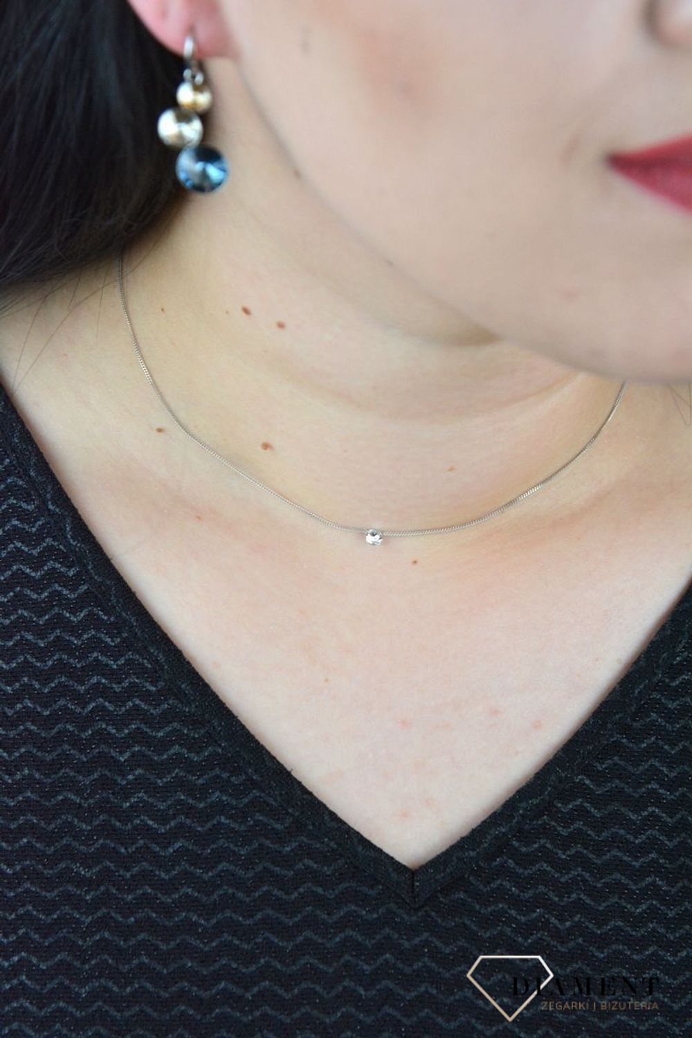 Naszyjnik srebrny Spark z Kryształem Swarovski Crystal N1088PP31C-S.jpeg