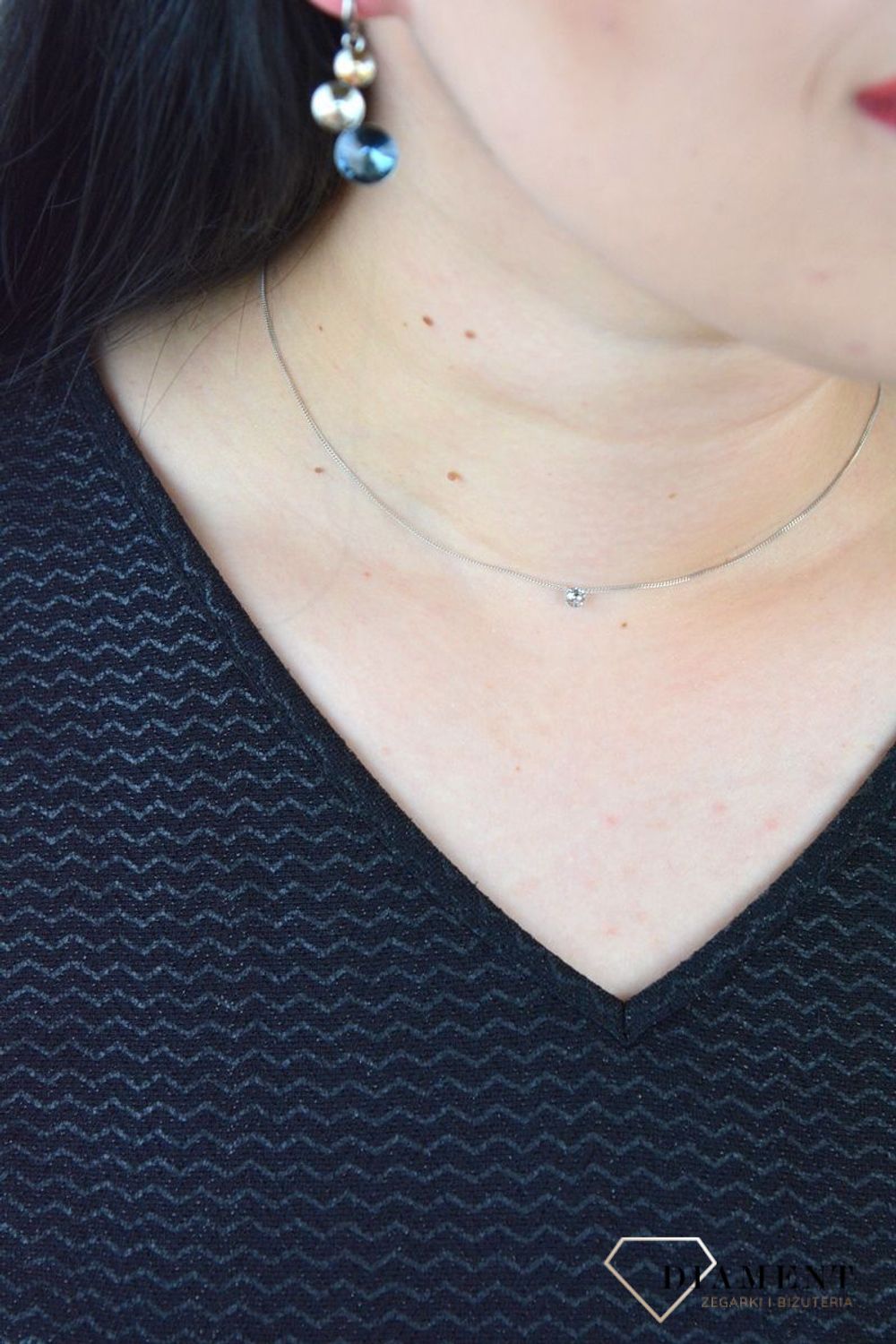 Naszyjnik srebrny Spark z Kryształem Swarovski Crystal N1088PP31C-S.jpeg