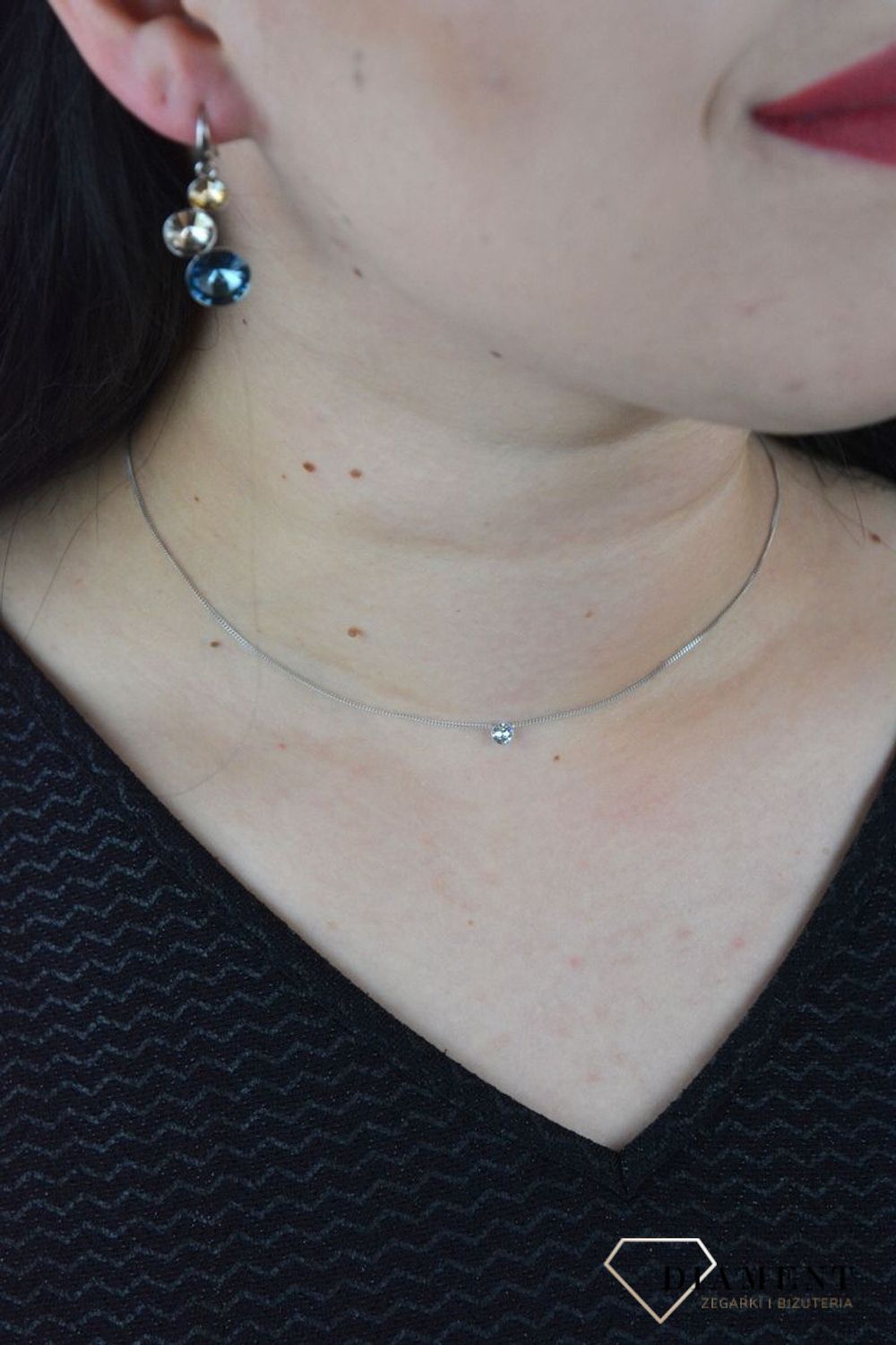 Naszyjnik srebrny Spark z Kryształem Swarovski Crystal N1088PP31C-S.jpeg