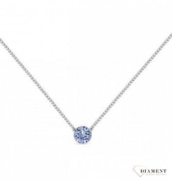 Srebrny naszyjnik  Błękitny kryształek  Swarovski Crystals 925 N1088PP31LS-S.jpg