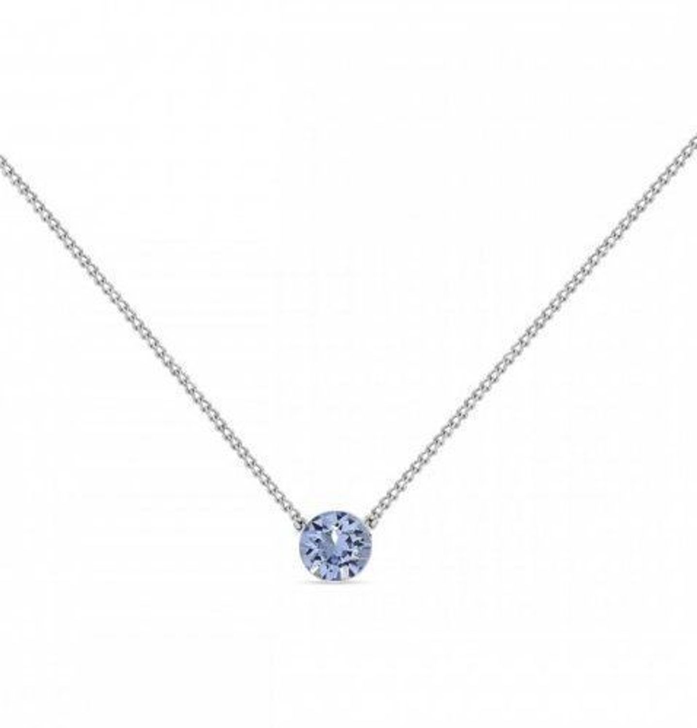 Srebrny naszyjnik  Błękitny kryształek  Swarovski Crystals 925 N1088PP31LS-S.jpg