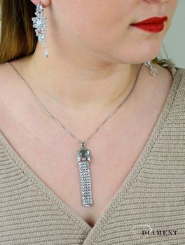 Srebrny naszyjnik z kryształem Swarovskiego w kolorze Crystal N1MESH2493CC. Naszyjnik wykonany ze srebra próby 925 oraz ekskluzywnych kryształów Swarovski® (3).JPG
