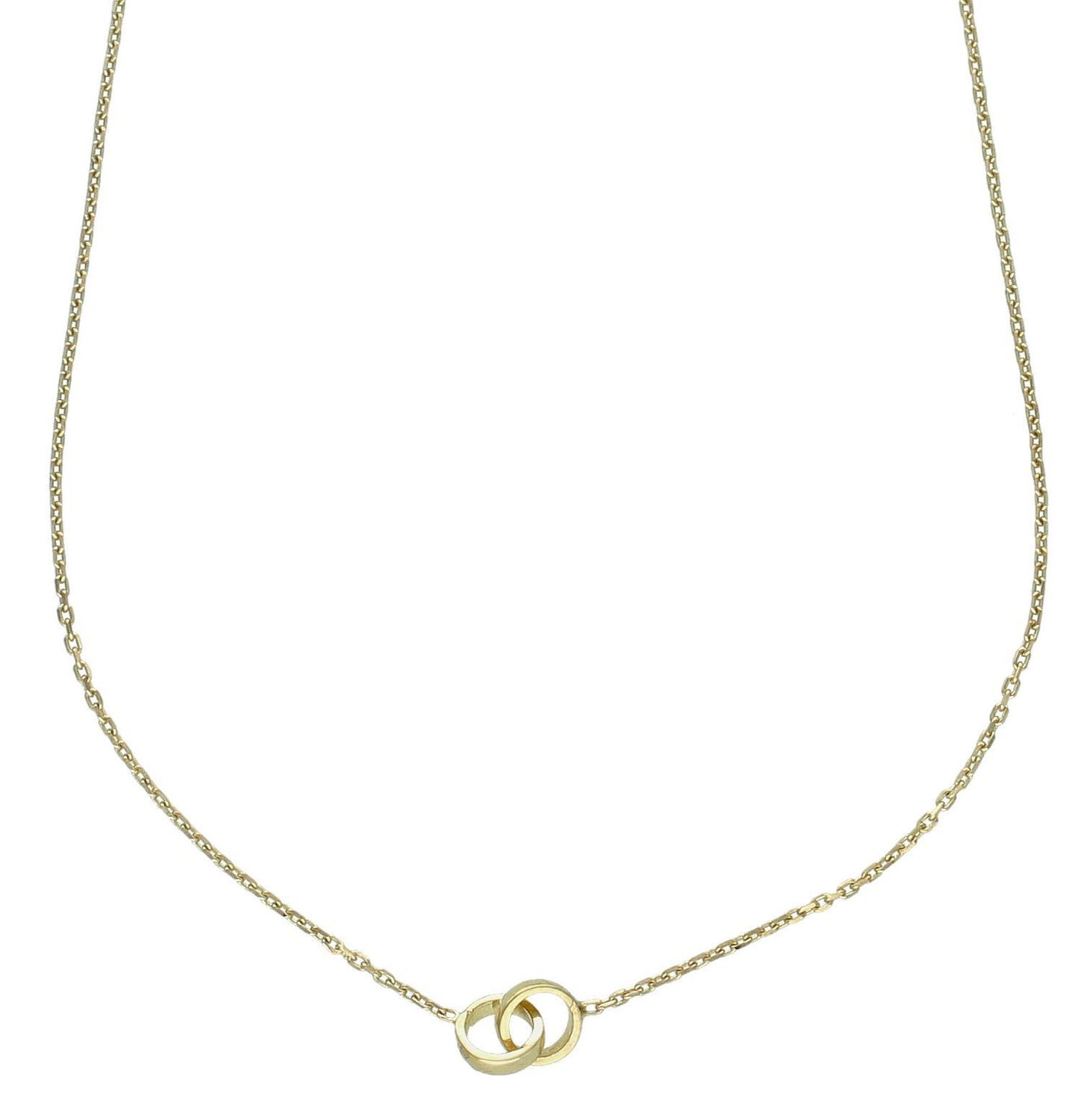 Naszyjnik złoty próba 333, N45-XCA9664 Naszyjnik damski wykonany z żółtego 9 karatowego złota o subtelnym wzorze. Damska złota biżuteria o formie delikatnej celebrytki łączącej w sobie subtelny 1.jpg