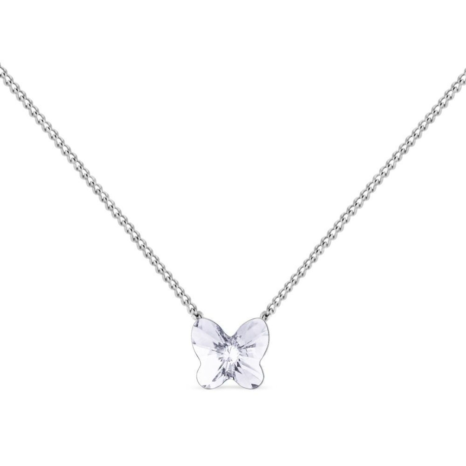 spark-naszyjnik-papillo-n47485c-Srebrny naszyjnik dziecięcy 925 „Kryształowy Motylek” z kryształkiem Swarovski – regulowany 38+5 cm.jpg