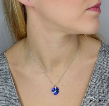 Naszyjnik swarovski element N620218BB Naszyjnik Spark Swarovski Denim Blue, wymarzony prezent  Naszyjniki damskie ✓Piękne i Eleganckie naszyjniki wymarzony prezent ✓Biżuteria ślubna✓Prawdziwe srebro11.JPG
