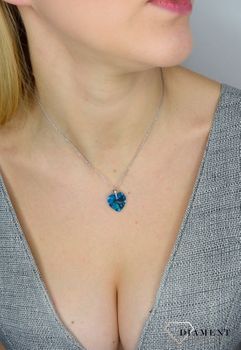 Naszyjnik swarovski element N620218BB Naszyjnik Spark Swarovski Denim Blue, wymarzony prezent  Naszyjniki damskie ✓Piękne i Eleganckie naszyjniki wymarzony prezent ✓Biżuteria ślubna✓Prawdziwe srebro3.JPG