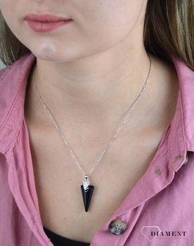 Naszyjnik Srebrny Spark Swarovski Spike Jet N648OJ. Naszyjnik wykonany ze srebra próby 925 oraz ekskluzywnych kryształów Swarovski® crystals w kolorze Jet (3).JPG