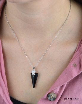 Naszyjnik Srebrny Spark Swarovski Spike Jet N648OJ. Naszyjnik wykonany ze srebra próby 925 oraz ekskluzywnych kryształów Swarovski® crystals w kolorze Jet (4).JPG