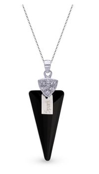 Naszyjnik Srebrny Spark Swarovski Spike Jet N648OJ.jpg