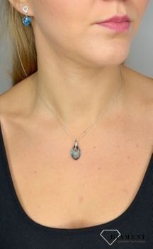 Naszyjnik Srebrny Swarovski Silver Drop Aquamarine Light Chrome. Naszyjnik wykonany ze srebra próby 925 oraz ekskluzywnych kryształów Swarovski® crystals  (7).JPG