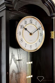 Zegar ścienny z wahadłem Drewniany zegar JVD N9353.1. Zegary drewniane. Zegar drewniany brązowy, drewno wenge. Zegar ścienny z wahadłem.  (7).JPG