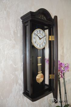 Zegar ścienny JVD drewniany Wenge N9360.3 ✅ Zegar ścienny wykonany z drewna w ciemnym kolorze wenge ✅ (10).JPG