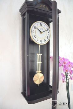 Zegar ścienny JVD drewniany Wenge N9360.3 ✅ Zegar ścienny wykonany z drewna w ciemnym kolorze wenge ✅ (11).JPG