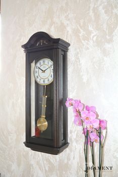 Zegar ścienny JVD drewniany Wenge N9360.3 ✅ Zegar ścienny wykonany z drewna w ciemnym kolorze wenge ✅ (3).JPG
