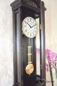 Zegar ścienny JVD drewniany Wenge N9360.3 ✅ Zegar ścienny wykonany z drewna w ciemnym kolorze wenge ✅ (7).JPG