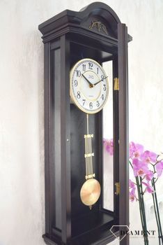 Zegar ścienny JVD drewniany Wenge N9360.3 ✅ Zegar ścienny wykonany z drewna w ciemnym kolorze wenge ✅ (8).JPG