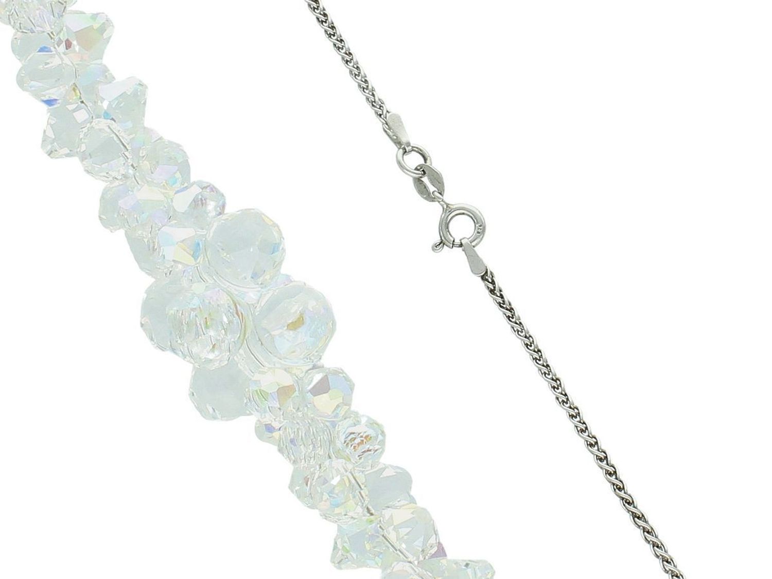 Kolia Ślubna srebrna Swarovski element w kolorze opalizującym NAG5150. Naszyjnik Swarovski element w kolorze opalizującym NAG5150  wykonana ze srebra próby 925 oraz ekskluzywnych kryształów 1.jpg