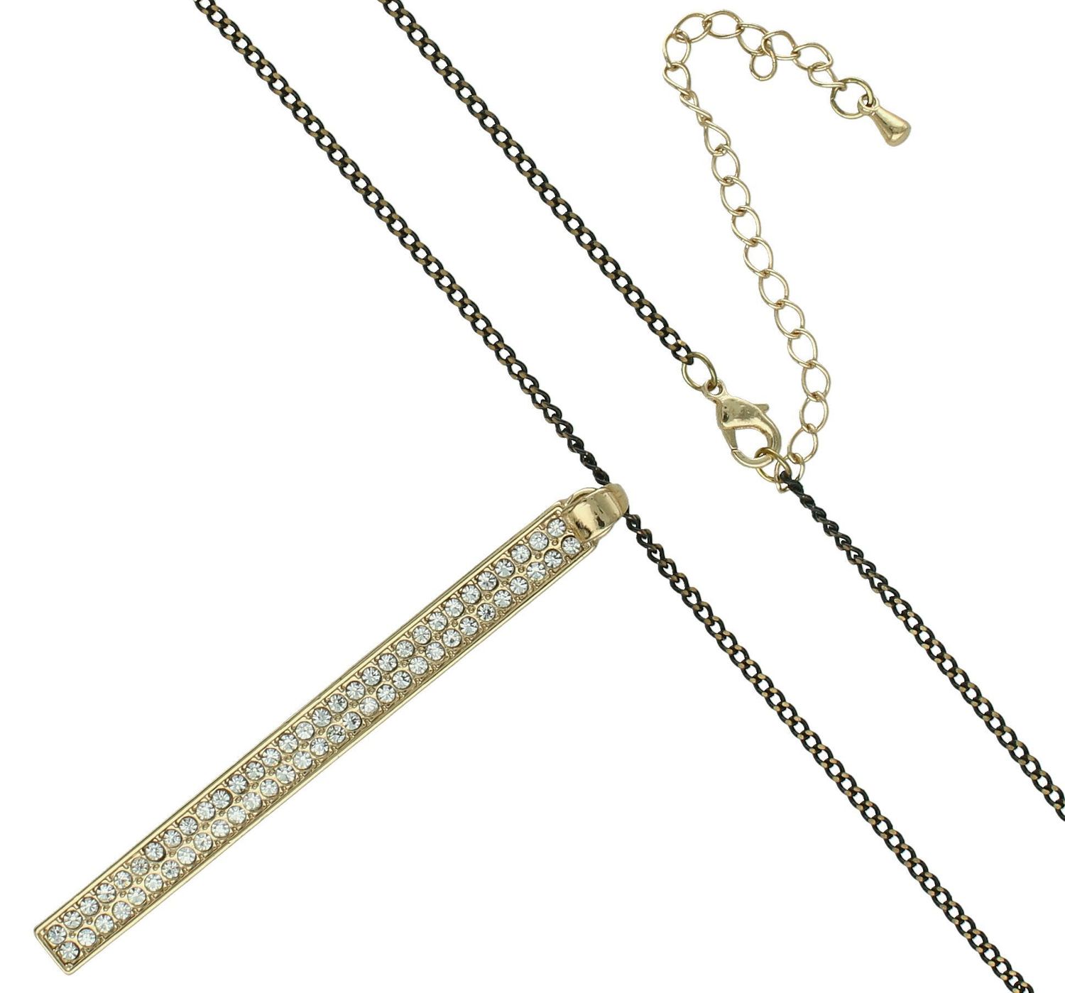 Naszyjnik damski złoto-czarny z długą zawieszką ozdobioną cyrkoniami 80 cm NASPATI001801200 (1).jpg