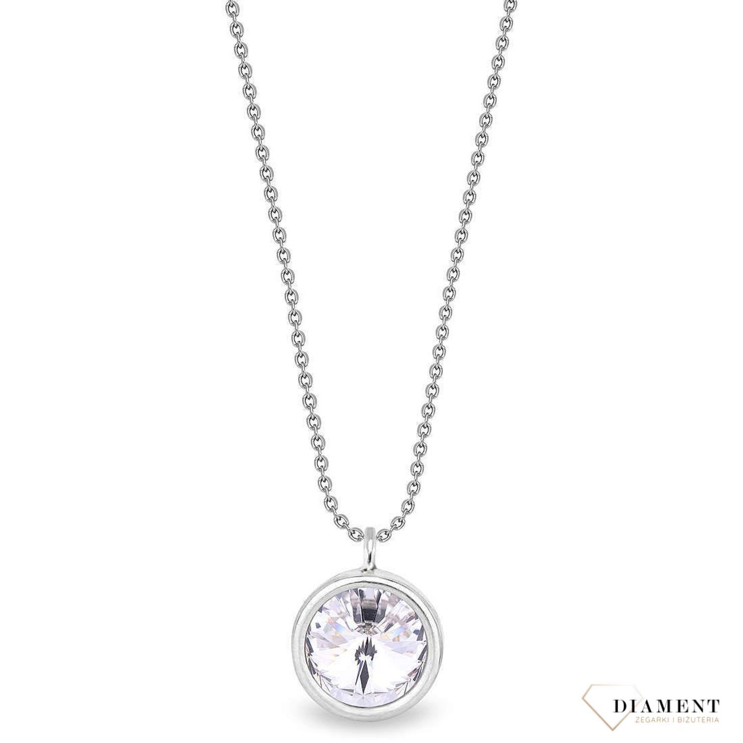 Naszyjnik Swarovski srebrny Urodzinowe Kamienie Okrągła zawieszka Crystal NB1122SS29C.jpg