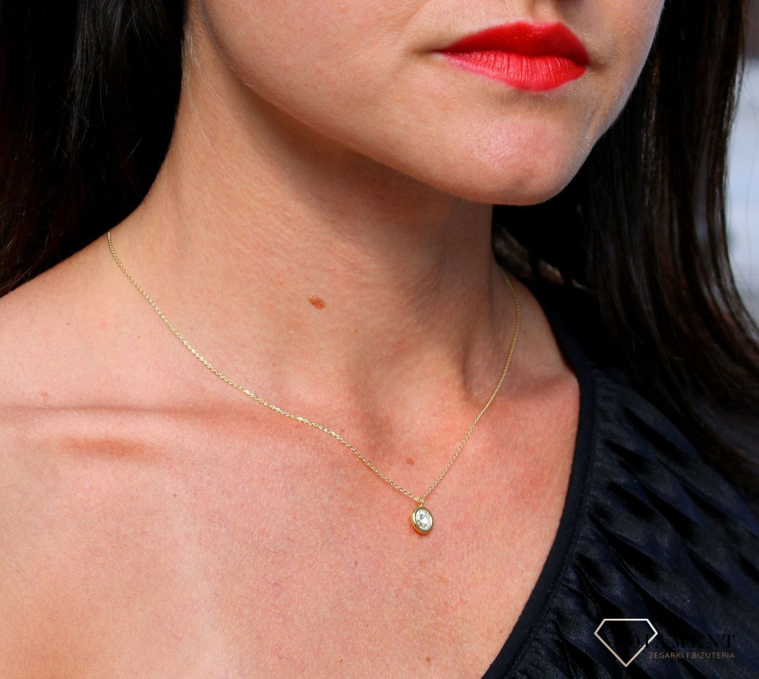 Naszyjnik Swarovski pozłacany Urodzinowe Kamienie Okrągła zawieszka Crystal NBG1122SS29C.jpg