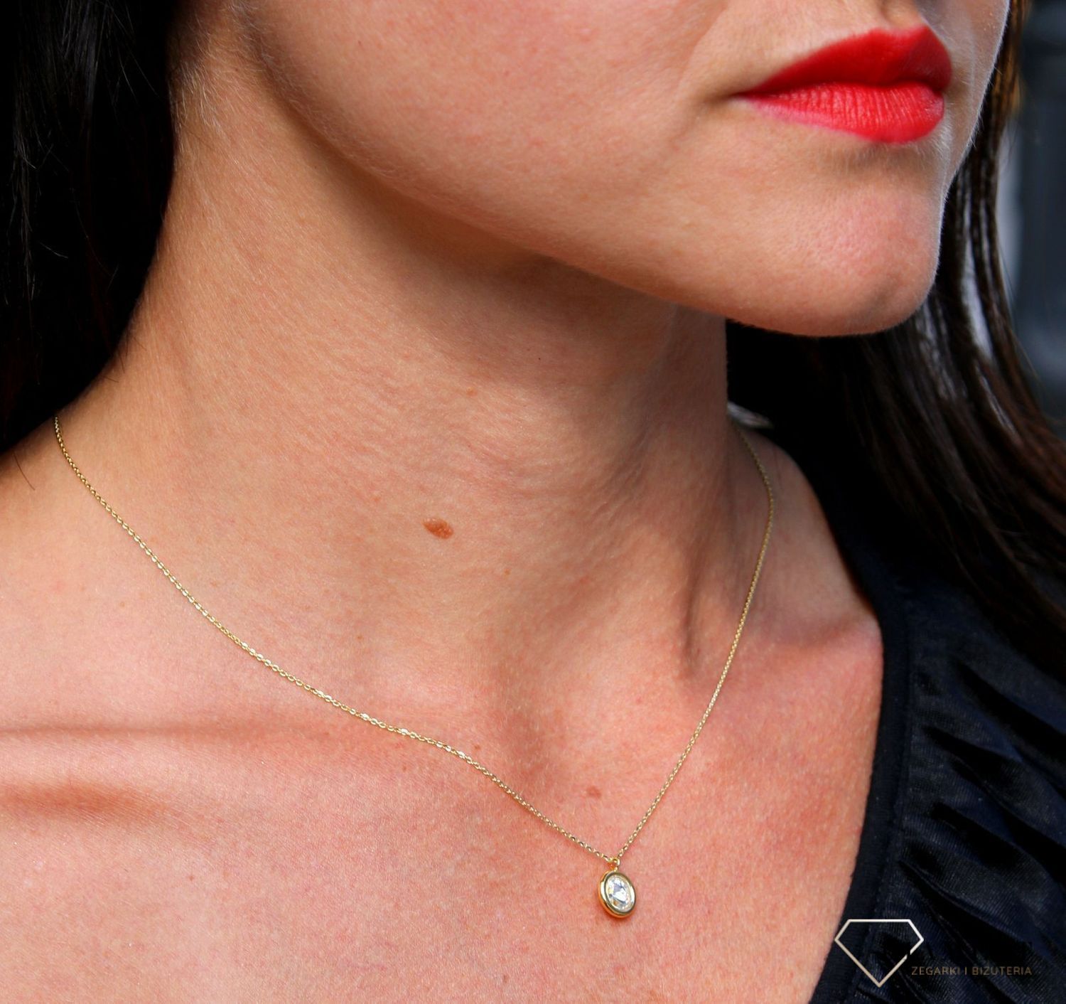 Naszyjnik Swarovski pozłacany Urodzinowe Kamienie Okrągła zawieszka Crystal NBG1122SS29C.jpg