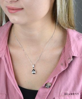 Naszyjnik Classy Pear NC432014G. Naszyjnik wykonany ze srebra próby 925 oraz ekskluzywnych kryształów Swarovski® crystals w kolorze Greige (3).JPG