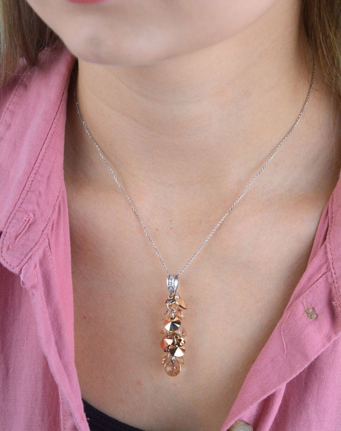 Naszyjnik Srebrny Swarovski Frou Frou Light Silk  ND6428RGSL.jpg