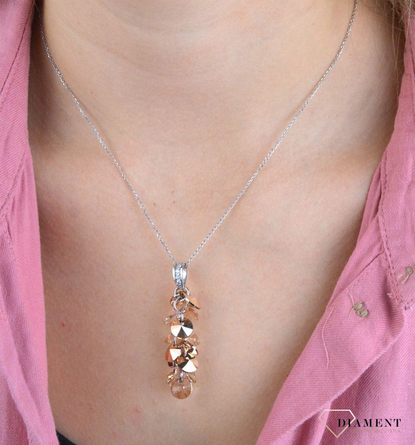 Naszyjnik Srebrny Swarovski Frou Frou Light Silk  ND6428RGSL.jpg