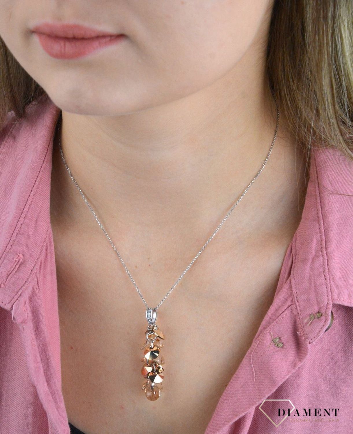 Naszyjnik Srebrny Swarovski Frou Frou Light Silk  ND6428RGSL.jpg