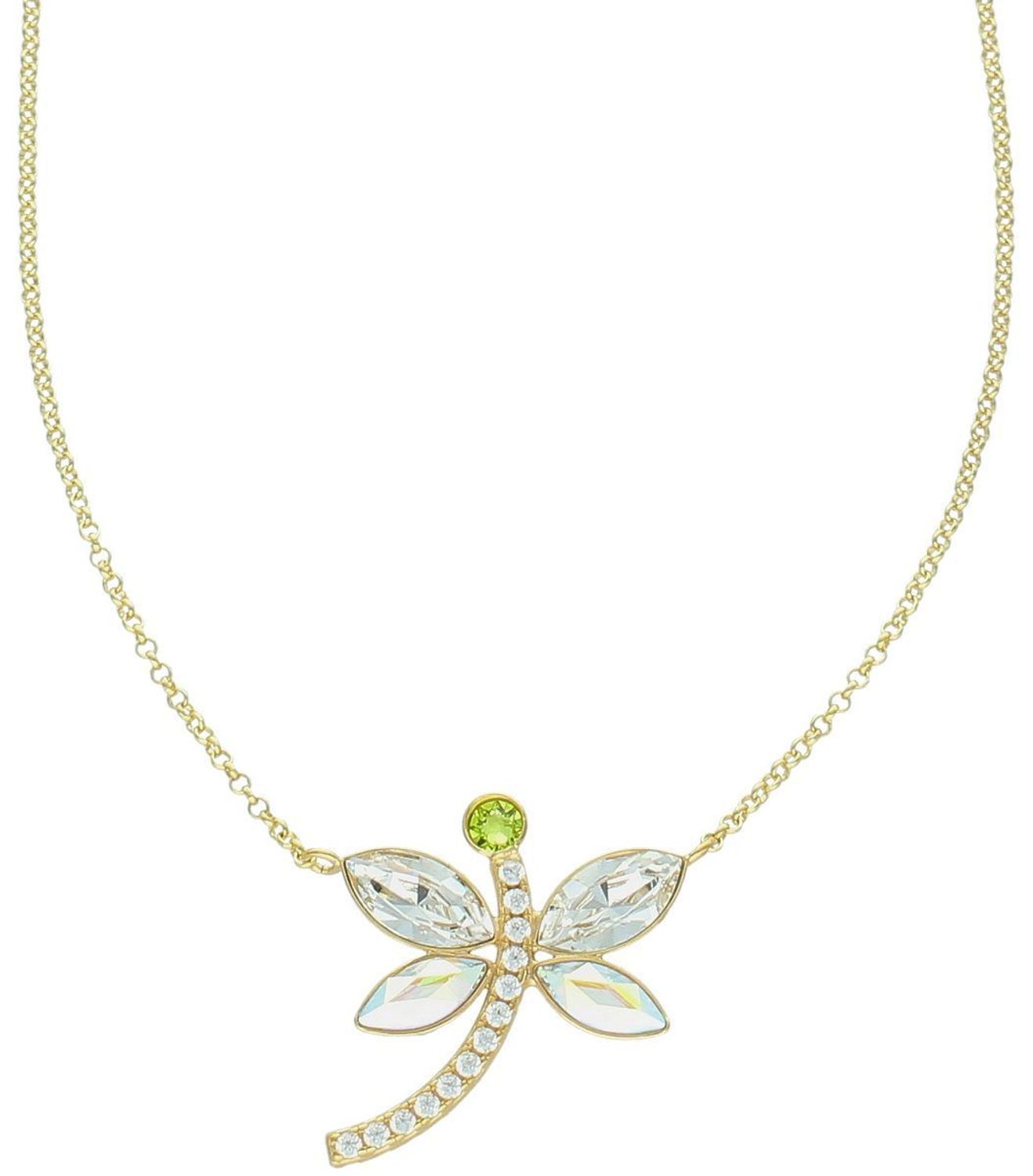 Naszyjnik pozłacany NDCG4228CAB – Ważka z kryształami Swarovski i cyrkoniami.jpg