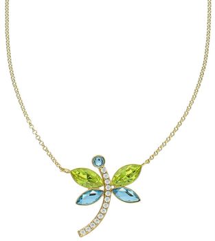 Naszyjnik pozłacany srebrny 925 z ważką i kryształami Swarovski – Biżuteria elegancka.jpg