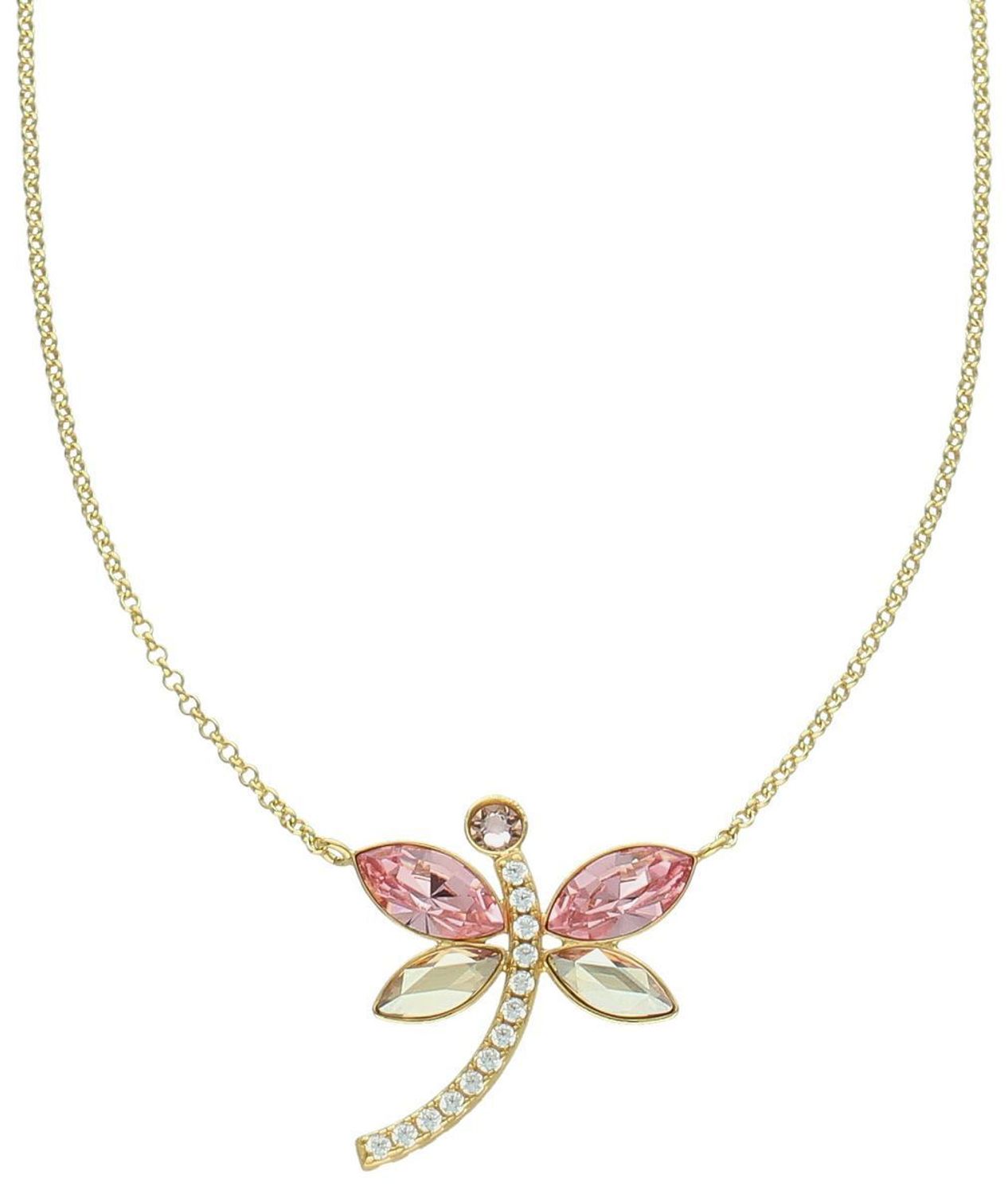 Naszyjnik srebrny pozłacany NDCG4228LRGS – Ważka z cyrkoniami i kryształami różowymi i złotymi.jpg