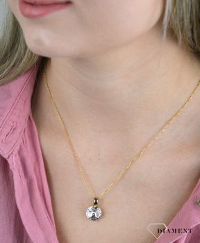 Srebrny naszyjnik z kryształem Swarovskiego w kolorze Crystal NG112212C (3).JPG