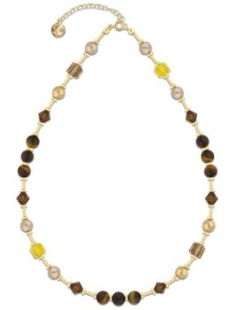 Naszyjnik damski pozłacany Swarovski z kryształkami, perłą i kamieniami naturalnymi NG56018TOLCT.jpg