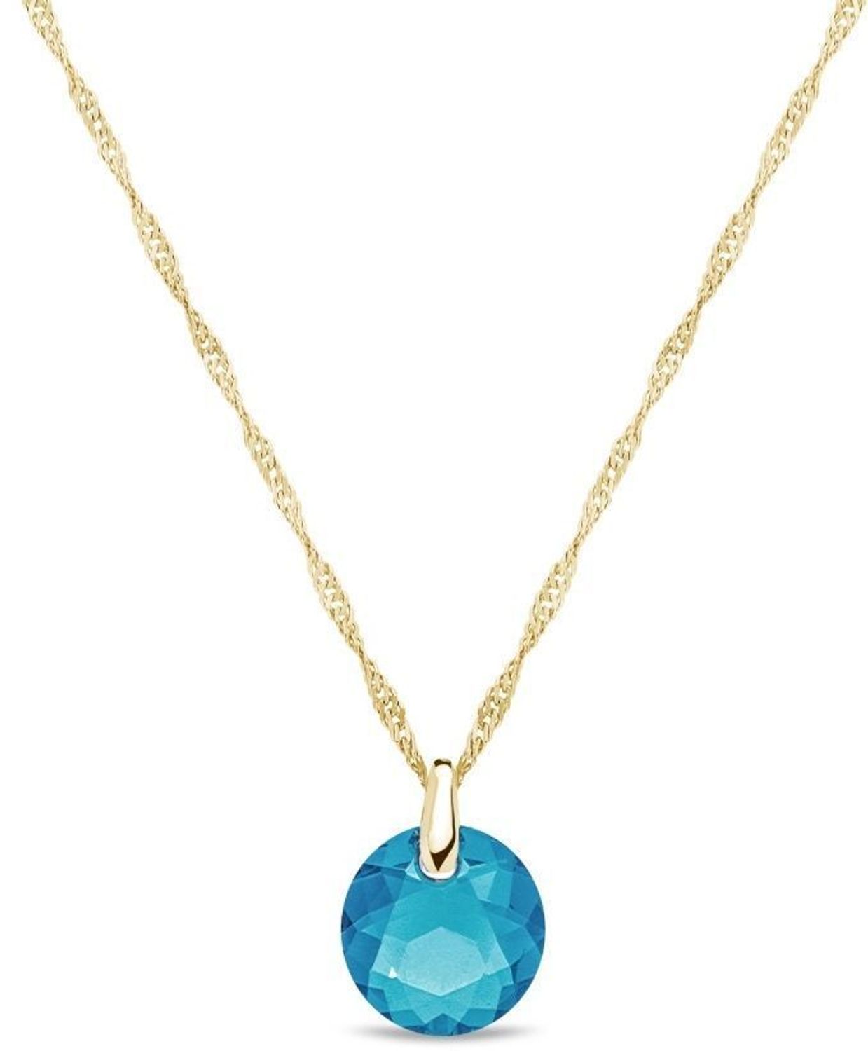 Pozłacany naszyjnik Spark Macaron NG643010BZ ze srebra próby 925, zdobiony kryształową zawieszką. Długość łańcuszka 47 cm z regulacją. Zapakowany w eleganckie pudełko.1.jpg