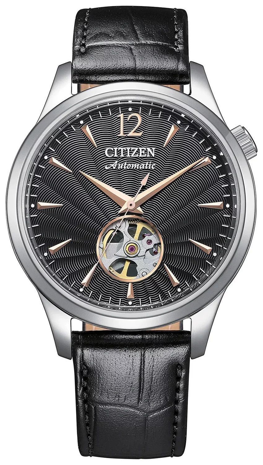 Zegarek męski Citizen Elegance Mechanical Open Heart NH9131-14E. Zegarek na pasku. Zegarek męski automatyczny. Zegarek męski Citizen. Męski zegarek Citizen z otwartym mechanizmem. Męski automatyczny Citizen na prezent (2).jpg