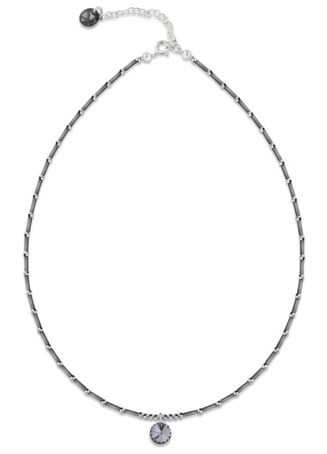 Naszyjnik damski Swarovski Marigold w kolorze Silver Night NHEB1122SN. Naszyjnik wykonany ze srebra próby 925 oraz ekskluzywnych kryształów Swarovski® w kolorze Silver Night. Naszyjnik damski srebrny idealny na preze.jpg