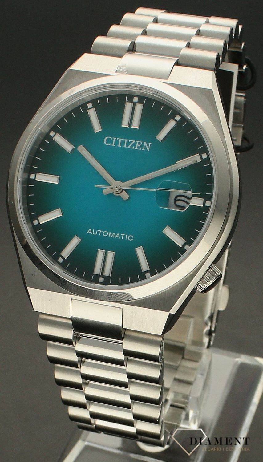 Zegarek męski Citizen Tsuyosa Blue Gradient Automatic Classic Sapphire NJ0151-88X. Męski zegarek automatyczny. Zegarek męski automatyczny na bransolecie. Męski zegarek z tarczą w kolorze Tiffany Blue. Zegarek męski z niebieską tarczą..jpg