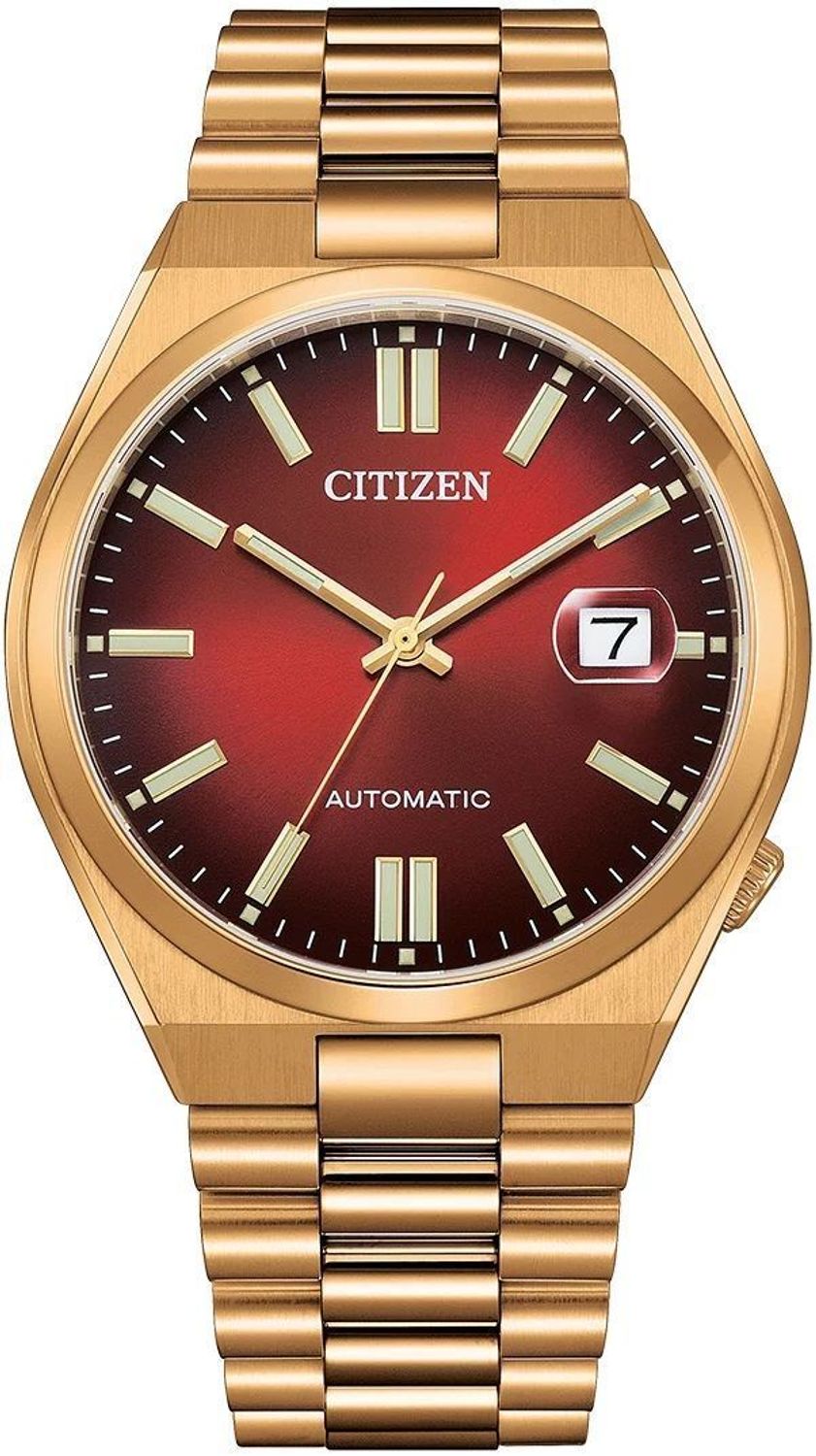 Zegarek męski Citizen Tsuyosa Red Automatic Classic Sapphire NJ0153-82X. Męski zegarek automatyczny. Zegarek męski automatyczny na bransolecie. Męski zegarek z czerwoną tarczą. Zegarek męski Citizen z datownikiem. Zegarek męski automatyczny Cit.jpg